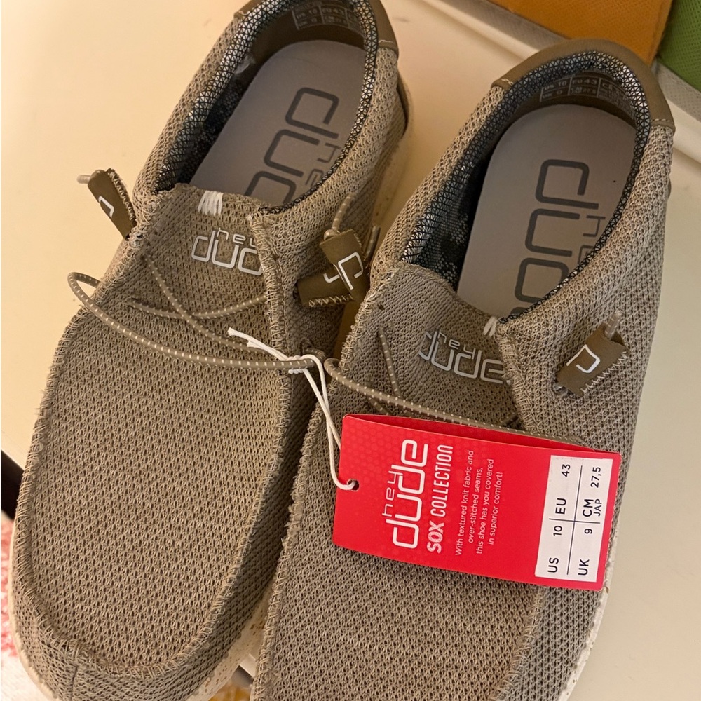 Hey Dude Taupe Casual Slip-Ons